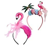 YSJCHEBS Pack De 2 Bandeaux Flamingo, Bandeaux Flamingo pour Femmes, Accessoires De Cosplay, Accessoires De Cheveux Mignons, Décorations De Flamant Rose De Fête, Accessoires De Costumes