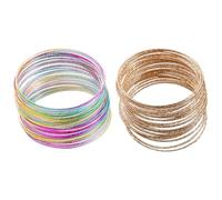 YSJCHEBS Pack De 2 Bracelets Multicouches Colorés, Bracelets Rétro, Bracelets Personnalisés Mode, Accessoires Vestimentaires De Fête