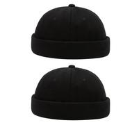 YSJCHEBS Pack De 2 Chapeaux Noirs, Chapeaux Pour Hommes, Chapeaux De Crâne Pour Hommes, Unisexe, Chapeaux De Déclaration, Chapeaux, Chapeaux Respirants Réglables
