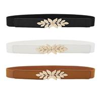 YSJCHEBS Pack De 3 Ceintures Pour Femmes, Ceintures Élastiques, Ceintures Simples, Ceintures Habillées, Ceintures Décoratives Pour Vêtements, Accessoires Vestimentaires