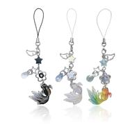 YSJCHEBS Pack De 3 Chaînes De Téléphone Portable Koi Star, Breloques De Téléphone Portable, Breloques De Sac, Bijoux De Téléphone Portable, Breloques D'Accessoires De Téléphone Portable