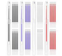 YSJCHEBS Pack De 4 Étuis À Stylos Et 52 Recharges, Stylos Disparaissants Haute Température, Stylos À Coudre, Marqueurs Textiles, Accessoires De Couture, Outils De Marquage De Vêtements
