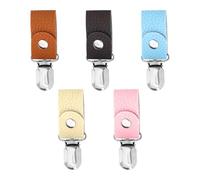 YSJCHEBS Pack De 5 Clips De Chapeau En Cuir, Clips De Chapeau De Sac De Voyage, Clips De Chapeau De Soleil, Clips D’Écharpe, Clips De Rangement Portables, Accessoires De Voyage Pour Femmes