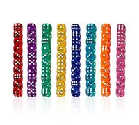 YSJCHEBS Pack De 80 Dés Colorés, Dés en Acrylique, Dés Créatifs, Accessoires De Jeu Interactifs, Dés De Jeu De Fête
