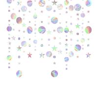 YSJCHEBS Paquet De 4 Décorations Suspendues Rondes Et en Forme D'Étoile, Décoration De Scène De Fête, Décoration Murale Créative, Décorations De Fête, Fournitures De Fête