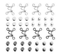 YSJCHEBS Serre-Taille 8 Pièces, Boutons Amovibles sans Clous, Serre-Taille, Boutons De Réglage De La Taille, Clips De Fermeture De Taille Unisexe, Clips De Boutons Réutilisables