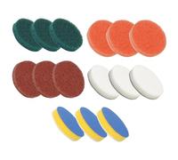 YSJCHEBS Tampons De Brosse De Nettoyage 15 Pièces, Brosse De Nettoyage Multifonctionnelle, Remplacement De Brosse De Nettoyage Électrique, Outils De Nettoyage, Fournitures De Cuisine