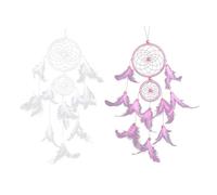 YSJCHEBS Tentures Attrape-Rêves 2 Pièces, Attrape-Rêves Muraux, Attrape-Rêves Décoratifs, Attrape-Rêves en Dentelle, Tentures De Carillon Éolien, Décorations De Chambre À Coucher