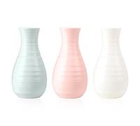 YSJCHEBS Vases 3 Pièces, Vases Simples Créatifs, Vases D'Aspect Céramique, Ornements De Table, Conteneurs D'Arrangement Floral pour La Décoration De Bureau À Domicile
