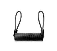 YSJJZRL 1.5M Multi Fonction PVC Antivol Vélo Frein À Disque Verrouillage Rappel Bobine Câble Avertissement Corde (Noir)