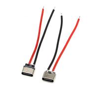 YSJJZRL 2 pièces Type C Femelle à 2 noyaux Fil Nu câble à extrémité Ouverte Bricolage réparation sans Soudeur Sangle étanche cosse Fixe (Tapez C)