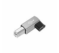 YSJJZRL Adaptateur USB C Femelle vers Midi 90 degrés, connecteur de convertisseur d'imprimante USB-C Femelle vers USB-B mâle, pour imprimantes Scanner Piano électrique-Gris