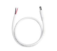 YSJJZRL Blanc DC mâle/Femelle 5.5 * 2.5mm à Fil Nu câble à extrémité Ouverte 2 noyaux Puissance Queue de Cochon réparation Bricolage (0.2M,C.C Mâle 5.5 * 2.5mm)