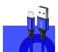 YSJJZRL Câble Micro USB, Câble Android à Charge Rapide Tressé en Nylon pour Samsung Galaxy S7 Edge S6 S5 etc. Micro équipement d'interface (3M,Bleu)