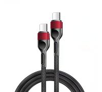 YSJJZRL Câble USB C vers USB C, 20 W PD 3 A, charge rapide de type C vers type C, cordon USB-C en nylon tressé, chargeur de téléphone pour Samsung S22, iPad Pro, etc. (1 m, rouge pour type C)