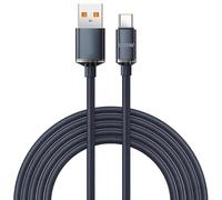 YSJJZRL Câble USB Type C tressé 120W 6A Câble de données de Chargeur Ultra Rapide pour Samsung S20 S22 S23 + A50 A51 etc. (1M,Noir)