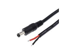 YSJJZRL DC 5,5 mm x 2,1 mm Prise mâle à Fil Nu Cordon de réparation de Remplacement d'alimentation à extrémité Ouverte (2M)