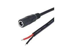 YSJJZRL DC 5,5 mm x 2,5 mm Prise Femelle à Fil Nu Cordon de réparation de Remplacement d'alimentation à extrémité Ouverte (0.5M)