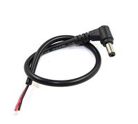 YSJJZRL DC 5.5mm x 2.1mm 90 degrés à Angle Droit DC Power Male Plug Jack à Fil Nu Câble d'alimentation en Queue de Cochon à extrémité Ouverte (0.3M)