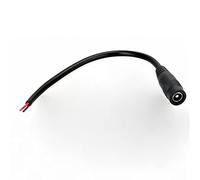 YSJJZRL DC Power Pigtails Cable, DC 5.5MM x 2.1MM Female Plug to Bare Wire Open End Power Wire Supply Câble de réparation (0.15M)