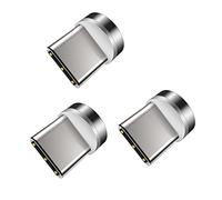 YSJJZRL Lot de 2 (1M + 2M) Micro câble USB de Charge magnétique 360° LED 3A Câble de Charge Rapide pour Samsung S7 S6 Edge S4 S3 etc. (3 Paquet,Tête de Type C)