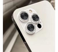 YSJJZRL Lot de 3 films d'objectif d'appareil photo diamant 9H, paillettes HD en verre trempé pour iPhone 11/11 Pro/11 Pro Max (pour ip11Pro Max, argenté)