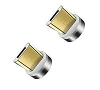 YSJJZRL Micro-câble USB de Charge magnétique LED 3A Micro-câble USB tressé à 360° de Charge Rapide pour Samsung S7 S6 Edge S4 S3 etc. (Paquet de 2,Micro-tête)