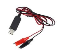 YSJJZRL Tests de Pince Crocodile USB mâle/Femelle vers Double cuivre pour Les Tests du Module d'alimentation du Circuit (2M,USB mâle)