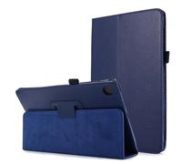 YSJX Étui à Rabat en Cuir PU texturé Litchi, Support à Deux Volets, Compatible avec la Tablette Lenovo Tab Tab4 8.0 8504F/N(Bleu foncé)