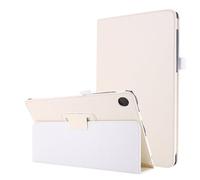 YSJX Étui à Rabat en Cuir PU texturé Litchi, Support à Deux Volets, Compatible avec la Tablette Lenovo Tab Tab4 8.0 8504F/N(Bianco)