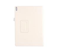 YSJX Étui à Rabat en Cuir PU texturé Litchi, Support à Deux Volets, Compatible avec Lenovo Tab 4 Plus TB-X704F/L TB-X304F/L 10,1 Pouces(Bianco)