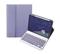 YSJX Étui en Cuir PU et TPU avec Emplacement for Stylo et Clavier Amovible Compatible avec Huawei MatePad SE11 2024(Purple+Keyboard)
