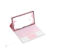 YSJX Étui Portable avec Fente for Stylo, Housse de Protection for Clavier magnétique adapté à Samsung Galaxy Tab S6 Lite 10.4 Pouces(Pink+Touch Backlit Keyboard)