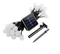 Ysjx Luminaires extérieurs Pack of 5, LED Bulb Decorative Lights Outdoor Waterproof Solar String Lamp 2V 30/50/60LED Bubble Ball Christmas Day Decoration Lights Éclairage paysager(20 LED Warm White)