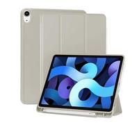 YSJX Silicone Leather Case with Pen Slot, Tablet Protective Cover Suitable for iPad Air7/air6 11 inch 2024(Grigio)