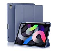 YSJX Silicone Leather Case with Pen Slot, Tablet Protective Cover Suitable for iPad Air7/air6 11 inch 2024(Lavender)