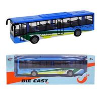 YskerrigToy Bus Jouet, Voitures de Jouet Véhicule Voiture Auto de Jeu Miniature Voitures à Tirer Modèle de Bus Autobus Voiture Jouets Friction Ensemble de Autobus Véhicules pour Enfants(Bleu)
