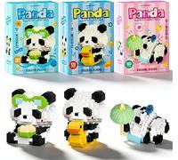 YskerrigToy Panda Micro Blocs de Construction, Jouets de Construction Puzzle 3D Mini Blocss de Puzzles Animaux en Blocs de Constructions DIY Bricks DIY Bricks Micro Briques Anniversaire Animalier