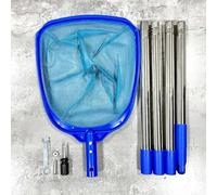 YSKMHQ Epuisette Piscine, Epuisette Piscine Maille Extra Fine, Filet Piscine avec Manche TéLescopique INOX, Grande TêTe 40 CM, Ramasse Feuilles & ImpuretéS Efficacement (B(185CM))