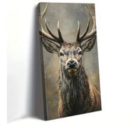 YSKPGBNM Tableau mural sur toile représentant un cerf, portrait minimaliste moderne pour salon (45 x 75 cm/avec cadre)