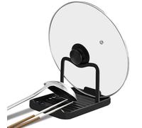 Ysks'hf Porte-cuillère et support de couvercle de casserole, en acier inoxydable, repose-ustensiles de cuisine, porte-grattoir et porte-casserole, porte-cuillère pour cuisinière - Support d'ustensiles