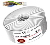 YSLY-JB - Câble de commande flexible - De 5 à 250 m - 5 x 1 mm² - Gris - Câble de mesure, de contrôle et de régulation pour machines-outils - Câble de commande - Boîte de charge e-voiture - Connecteur