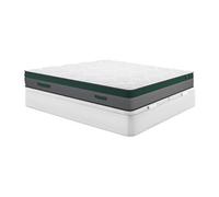 YSMEE Ensemble matelas PRESTIGE ressorts ensachés et sommier coffre HESTIA 180x200 cm blanc ép.22cm