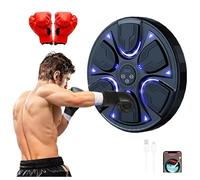YSMSMZJK Boxing Training Mural avec des Gants, Smart Music Boxing Machine Fixation Murale avec 6 Lumières Et Bluetooth, Indoor Music Boxing pour Les Exercices à Domicile