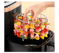 YSMSMZJK Support à Brochettes pour Friteuse à Air Réutilisable Support Brochettes Friteuse à Air 304 INOX , Support Brochettes Friteuse à Air 304 INOX pour La Maison Et La Cuisine,24skewers