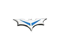 Ysmzzmsy Autocollant 3D en métal avec logo Batman pour voiture, finition métallique, 4,3 x 10,5 cm, résistant à l'eau, dos adhésif pour décoration extérieure de véhicule (bleu 1)