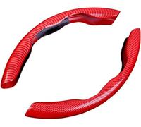 YSNFDN 2 Pièces Couvre Volant Voiture pour Lexus HS 250h RX 350 LS 460 GS 350, Housses de Volant Segmentées Respirant et Antidérapant, Protection de Volant Voiture Accessoires,C Red