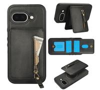 Ysnzaq Coque Portefeuille pour Google Pixel 9A, 2-in-1 Détachable Magnétique en Cuir PU Antichoc avec Porte-Carte Fonction de Support Etui Housse pour Pixel 9A-ZYL Black