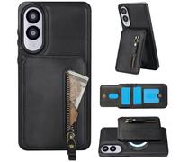 Ysnzaq Coque Portefeuille pour Samsung Galaxy S25 Edge, 2-in-1 Détachable Magnétique en Cuir PU Antichoc avec Porte-Carte Fonction de Support Etui Housse pour Samsung S25 Edge-ZYL Black