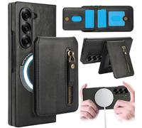 Ysnzaq Coque Portefeuille pour Samsung Galaxy Z Fold 7 5G, 2 in 1 Détachable Magnétique en Cuir PU Antichoc avec Porte-Carte Fonction de Support Etui Housse pour Galaxy Z Fold7-ZYL Black